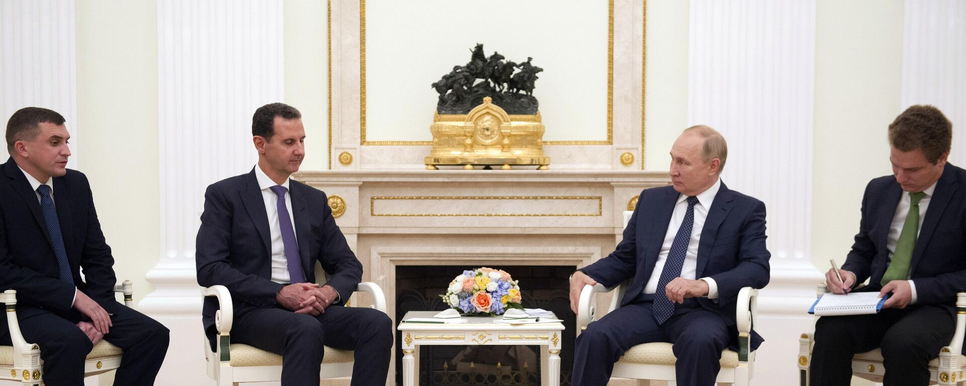 Председник Сирије Башар ел Асад и председник Русије Владимир Путин на састанку у Кремљу - Sputnik Србија, 1920, 14.09.2021