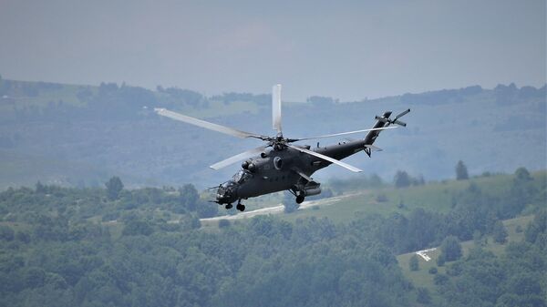 Helikopteri Vojske Srbije Mi-35, poznatiji kao đavolje kočije ili leteće tvrđave - Sputnik Srbija
