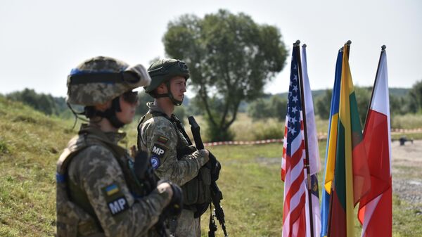 Заједничка војна вежба НАТО и Украјине Three swords-2021 - Sputnik Србија