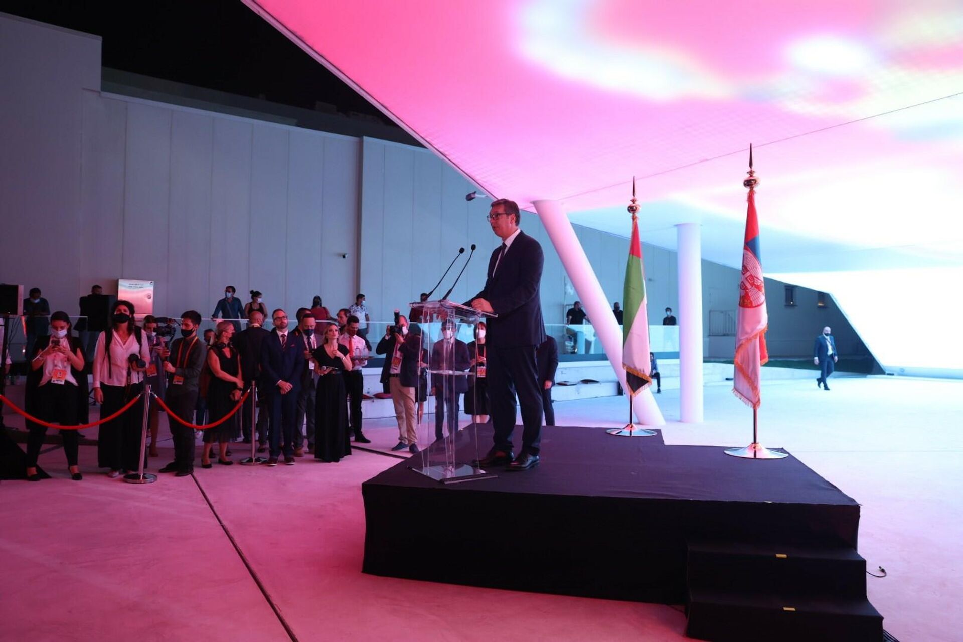 Aleksandar Vučić na otvaranju srpskog paviljona na svetskoj izložbi „Dubai Ekspo 2020“ - Sputnik Srbija, 1920, 01.10.2021