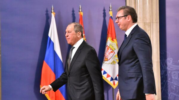 Sergej Lavrov i Aleksandar Vučić - Sputnik Srbija