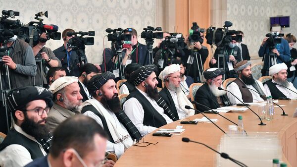 Predstavnici Talibana na zasedanju moskovskog formata konsultacija o Avganistanu - Sputnik Srbija