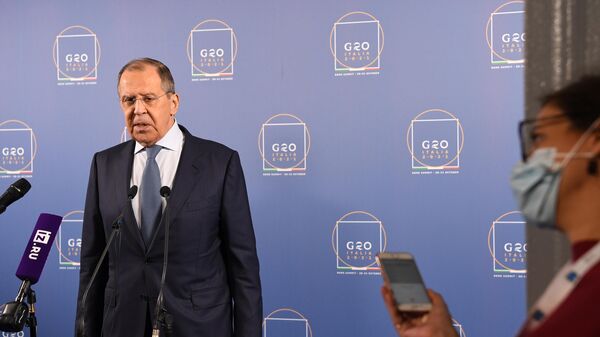 Министар спољних послова Русије Сергеј Лавров на Самиту Г20 у Риму - Sputnik Србија