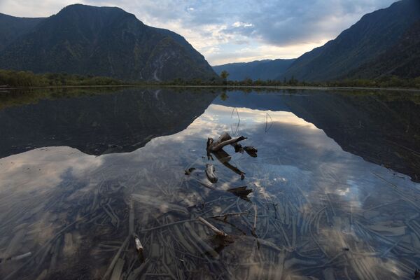 Рт Кирсај и јужна обала Телецког језера у Републици Алтај. Телецко језеро једно је од најмрачнијих и најмистичнијих водених површина у Русији. Према легенди на дну се налази „шума мртвих“. Тамо температура воде не прелази четири степена, па су тела утопљеника веома добро „очувана“. - Sputnik Србија