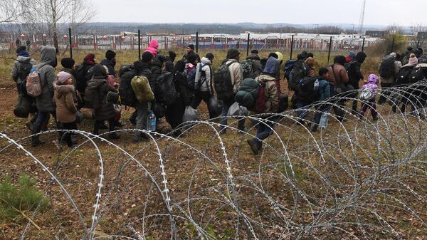 Мигранти на белоруско-пољској граници - Sputnik Србија