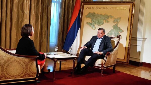 Milorad Dodik u razgovoru sa novinarkom i urednicom u Sputnjiku Tatjanom Trikić - Sputnik Srbija