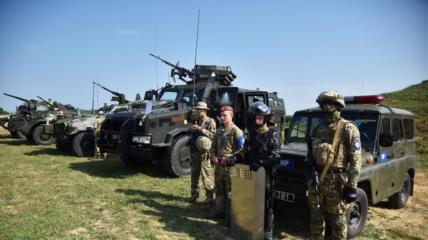 Zajedničke vojne vežbe Oružanih snaga Ukrajine i zemalja NATO-a Tri mača 2021 - Sputnik Srbija