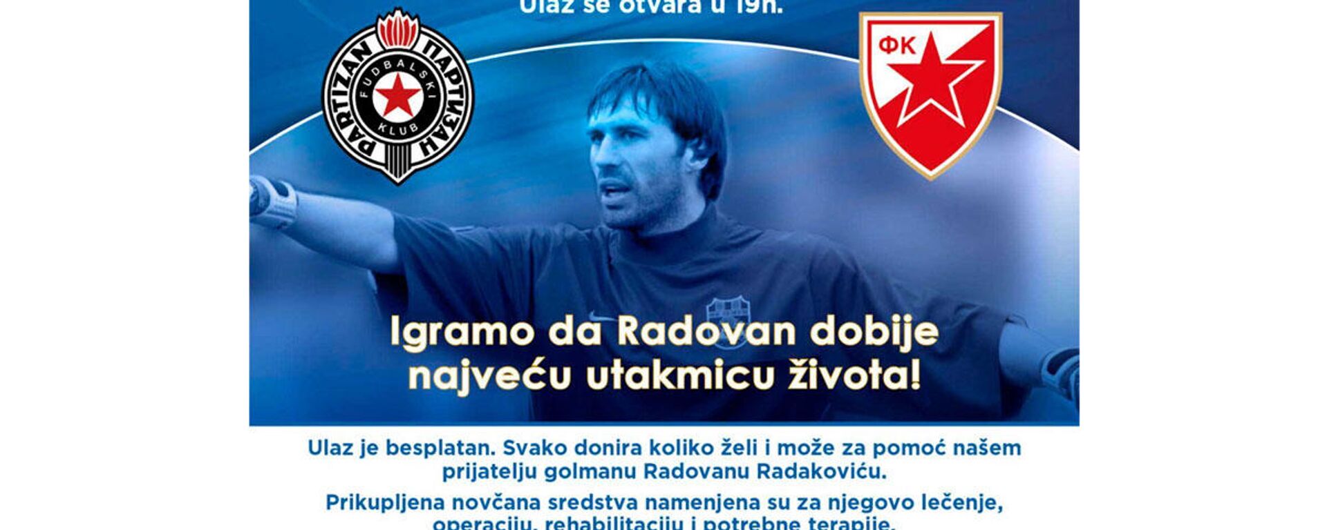 Humanitarna utakmica za Radovana Radakovića - Sputnik Srbija, 1920, 10.12.2021