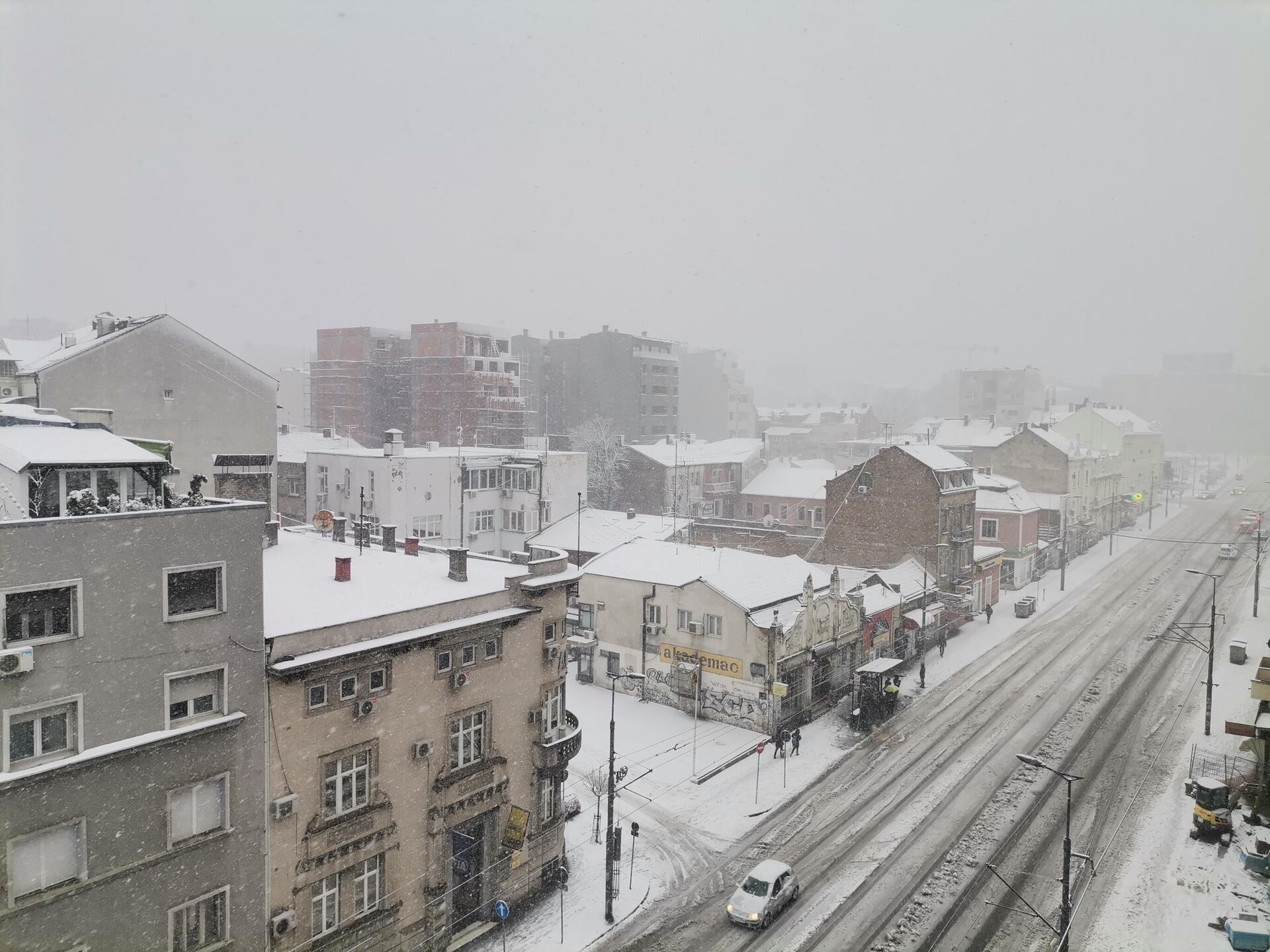Снег на централним градским улицама - Sputnik Србија, 1920, 12.12.2021