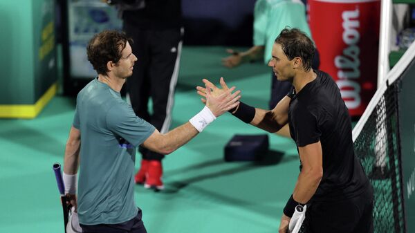 Endi Mari i Rafael Nadal na egzibicionom turniru u Abu Dabiju - Sputnik Srbija