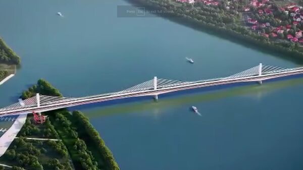 Idejno rešenje novog mosta preko Dunava na zaobilaznici oko Novog Sada - Sputnik Srbija