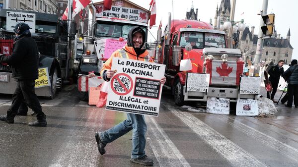 Protest kamiondžija u Kanadi - Sputnik Srbija