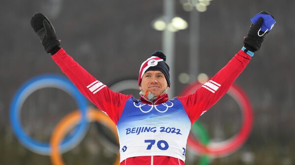 Ruski skijaš Aleksandar Bolšunov na Zimskim olimpijskim igrama u Pekingu - Sputnik Srbija