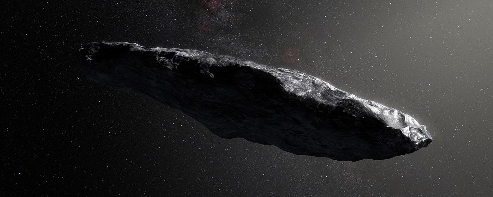 This artist’s impression shows the first interstellar asteroid, `Oumuamua - Sputnik Srbija, 1920, 11.02.2022