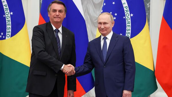Predsednik Rusije Vladimir Putin sastao se danas u Kremlju sa brazilskim predsednikom Žairom Bolsonarom  - Sputnik Srbija