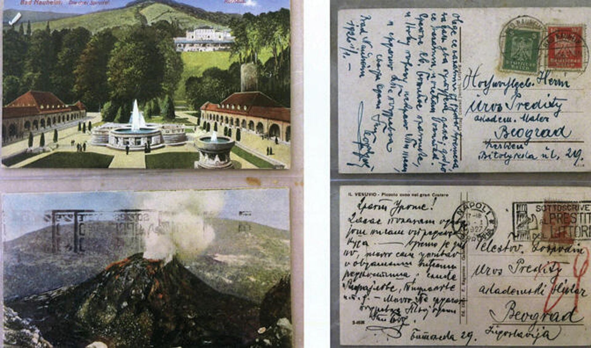 Богдан Дунђерски пише Урошу Предићу најпре из немачке бање, потом из Напуља - Sputnik Србија, 1920, 17.02.2022