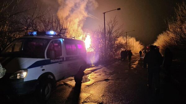 Požar na mestu eksplozije u Lugansku - Sputnik Srbija