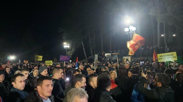 Protest Demokratske Crne Gore u Nikšiću - Sputnik Srbija