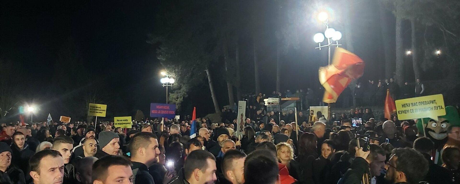 Protest Demokratske Crne Gore u Nikšiću - Sputnik Srbija, 1920, 19.02.2022