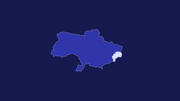 Mapa Ukrajine KAVER - Sputnik Srbija