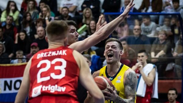 Detalj sa košarkaške utakmice između Hrvatske i Švedske - Sputnik Srbija