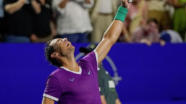 Rafael Nadal proslavlja pobedu nad Danilom Medvedevim u Akapulku - Sputnik Srbija