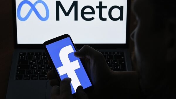 Лого компанија Фејсбук и Мета - Sputnik Србија