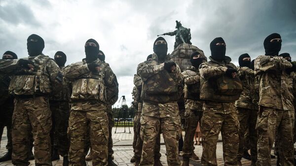 Војници батаљона Азов полажу заклетву у Кијеву - Sputnik Србија