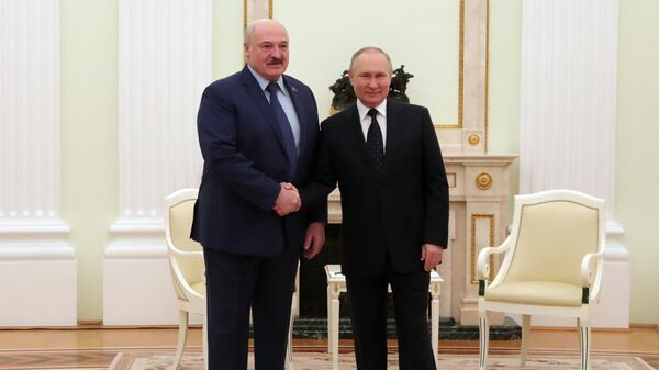 Председник Русије Владимир Путин и председник Белорусије Александар Лукашенко - Sputnik Србија