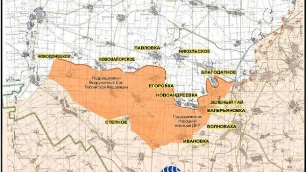 Министарство одбране Русије објавило је ажурирану мапу региона Украјине који су под контролом Оружаних снага Русије и Народне Републике Донбаса - Sputnik Србија