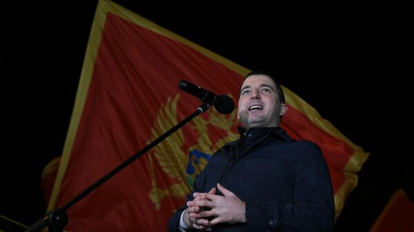 Aleksa Bečić na protestima u Podgorici - Sputnik Srbija