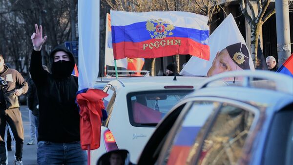 Auto-kolona podrške Rusiji na ulicama Beograda - Sputnik Srbija