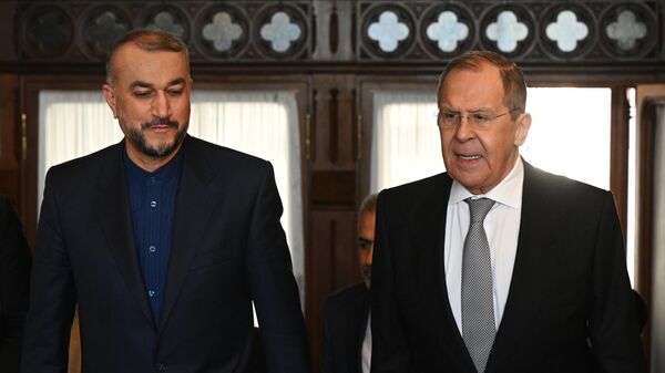 Sastanak ministara spoljnih poslova Rusija i Irana, Sergeja Lavrova i Hoseina Amira Abdolahijana u Moskvi - Sputnik Srbija