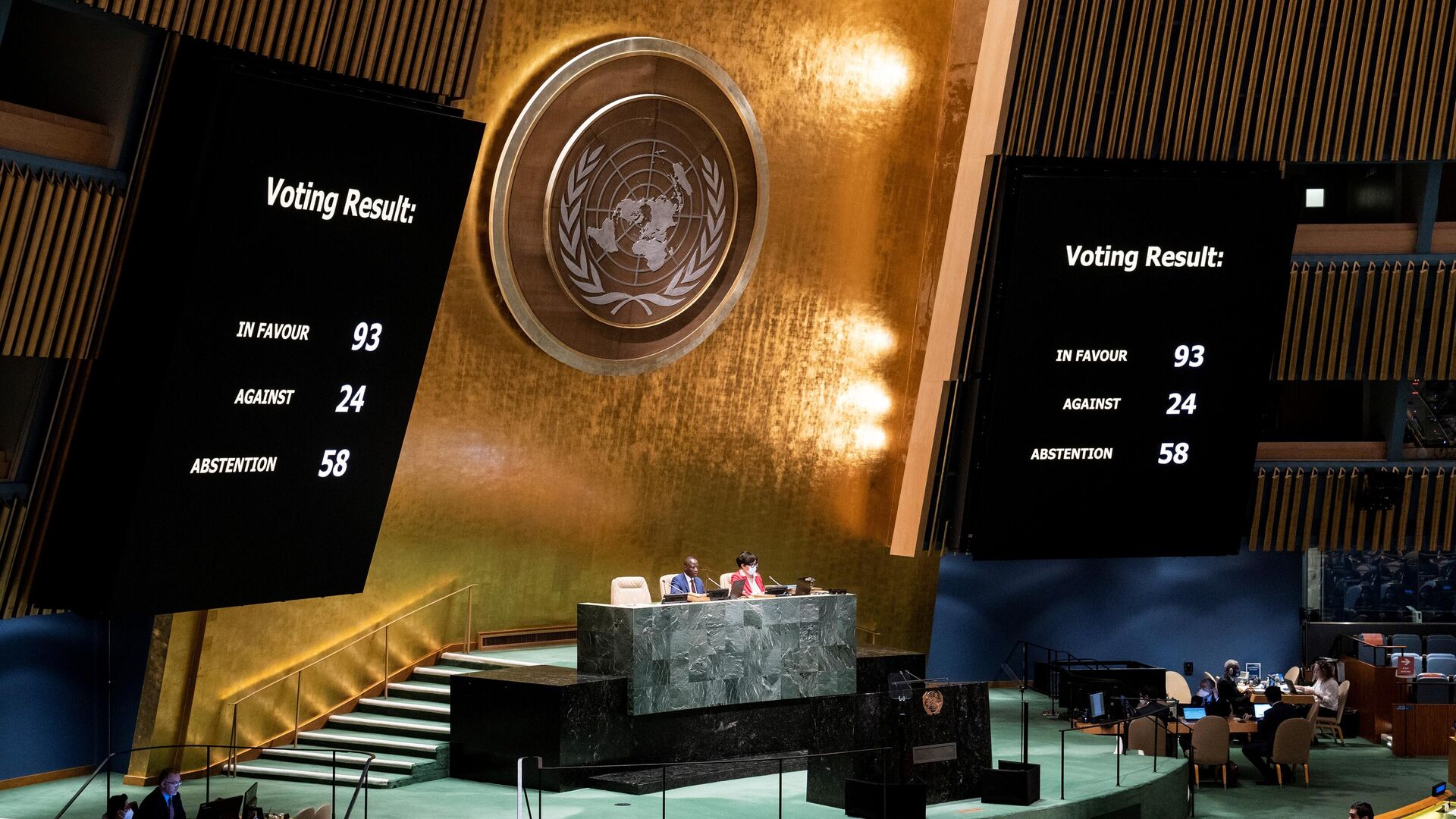 Glasanje u Generalnoj skupštini UN o suspenziji Rusije iz Saveta za ljudska prava UN  - Sputnik Srbija, 1920, 25.04.2022