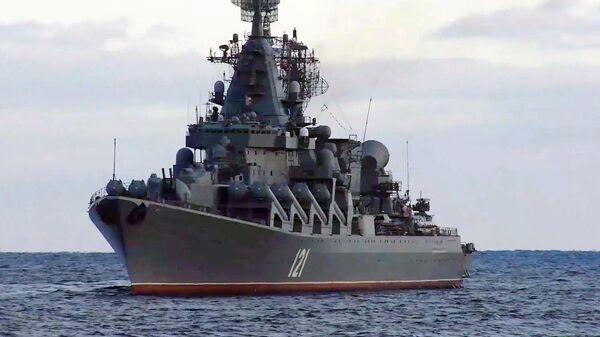 Raketna krstarica Moskva Crnomorske flote Rusije - Sputnik Srbija
