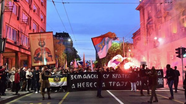 Protestni skup „Ne u moje ime” - Sputnik Srbija