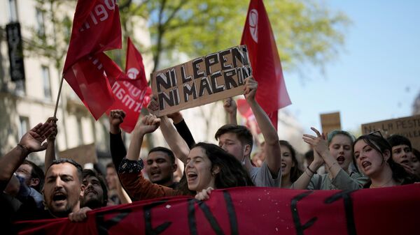 Protesti u Parizu uoči drugog kruga predsedničkih izbora u Francuskoj - Sputnik Srbija