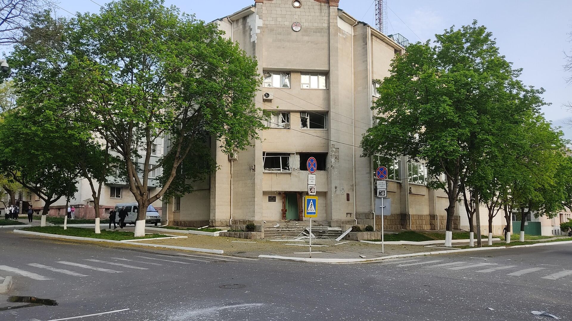 Оштећена зграда Министарства за државну безбедност у Тираспољу - Sputnik Србија, 1920, 27.04.2022