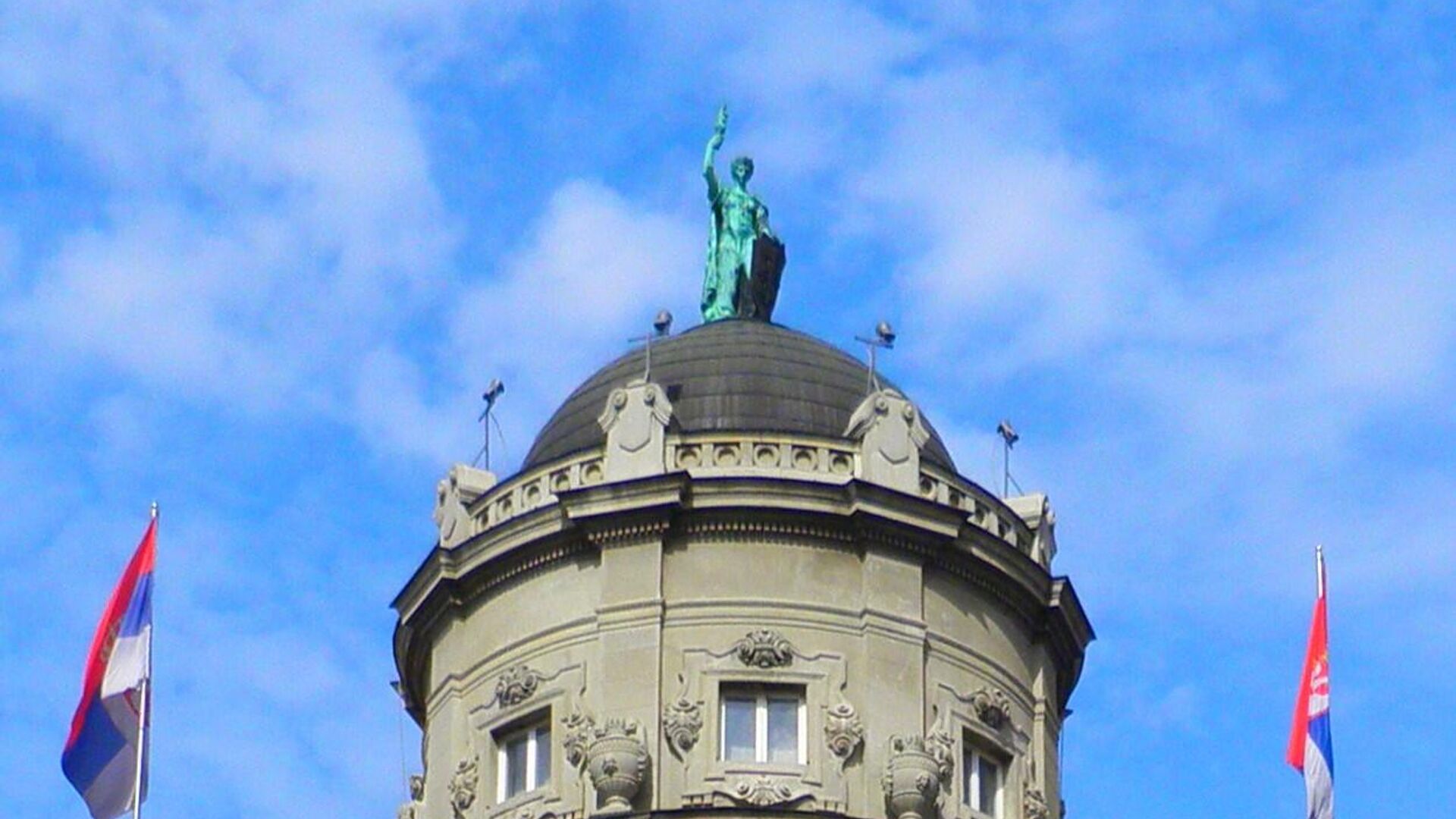 Зграда Владе у Немањиној – женска фигура на врху - Sputnik Србија, 1920, 29.04.2022