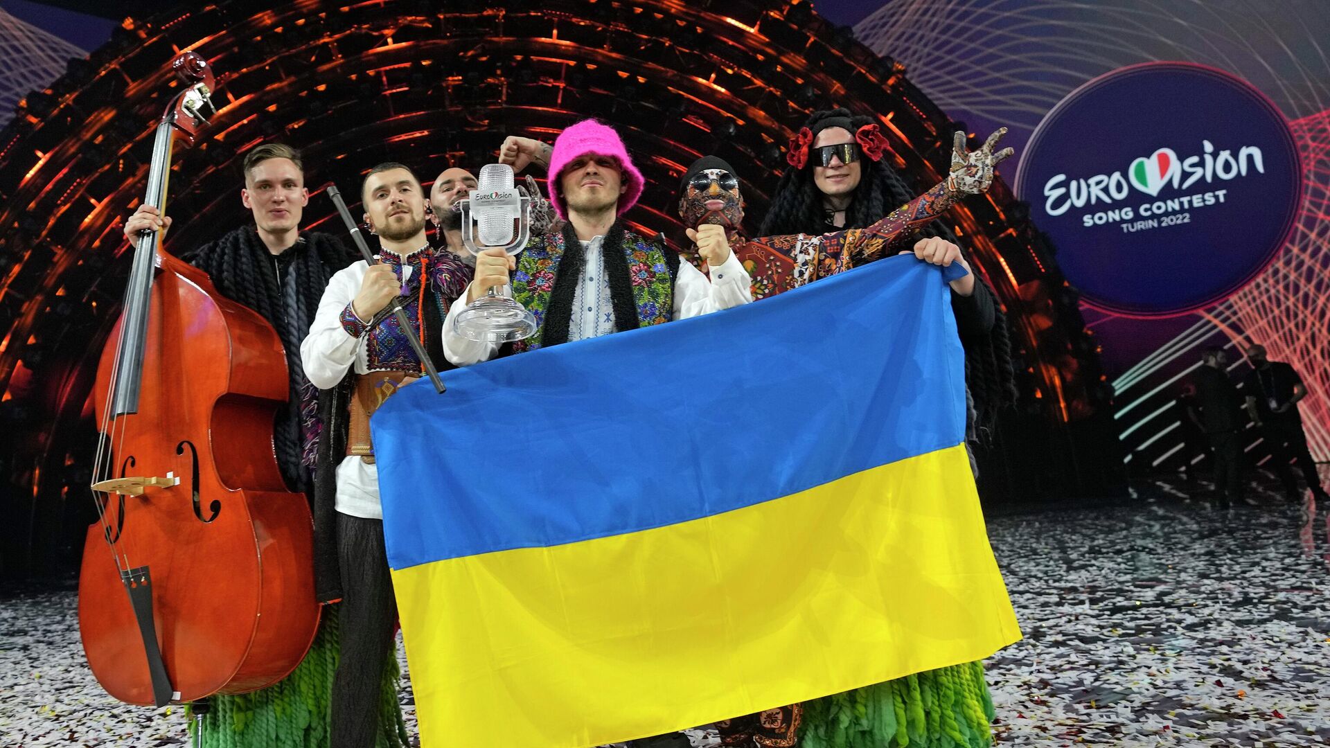 Украјински бенд Калуш, победник Песме Евровизије 2022. - Sputnik Србија, 1920, 15.05.2022