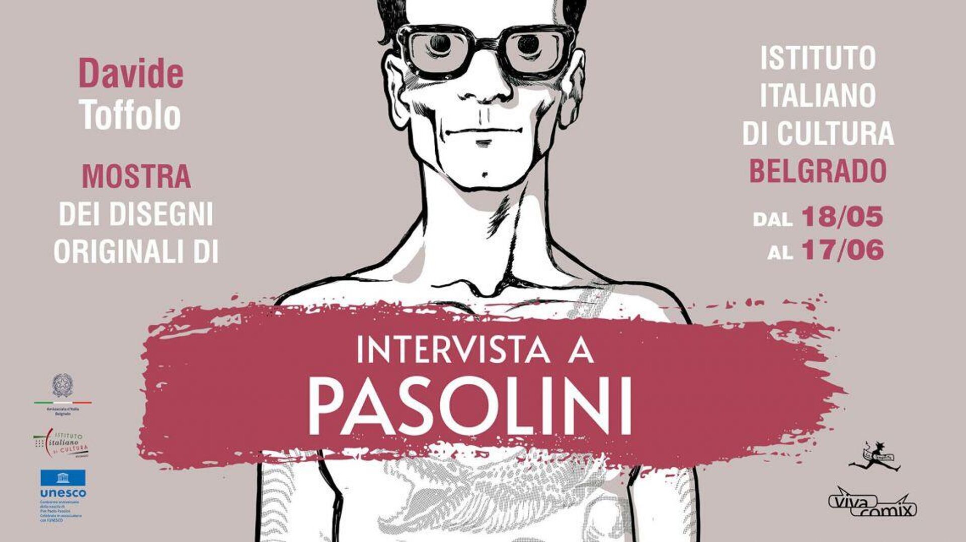 Plakat za izložbu „Intervju sa Pazolinijem“ Davidea Tofola - Sputnik Srbija, 1920, 17.05.2022