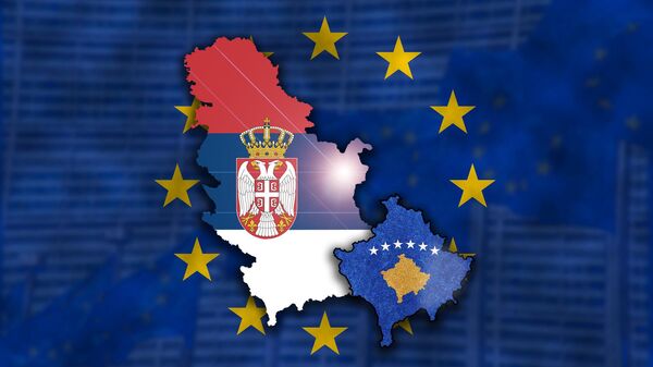 Srbija, EU i tzv Kosovo - ilustracija - Sputnik Srbija