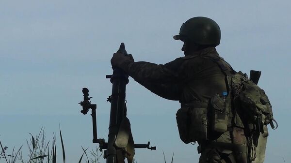 Minobacački odred ruskih snaga tokom specijalne vojne operacije u Ukrajini - Sputnik Srbija