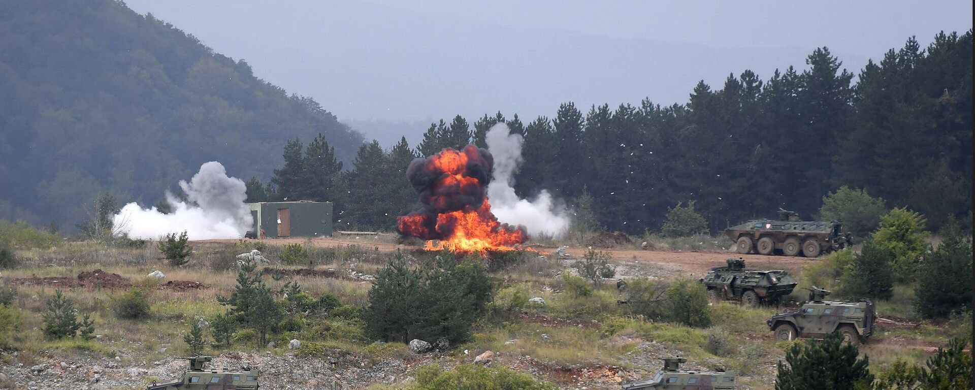 Na poligonu „Pasuljanske livade“ ove nedelje realizuju se vežbovne aktivnosti Vojse Srbije i MUP-a - Sputnik Srbija, 1920, 26.08.2022