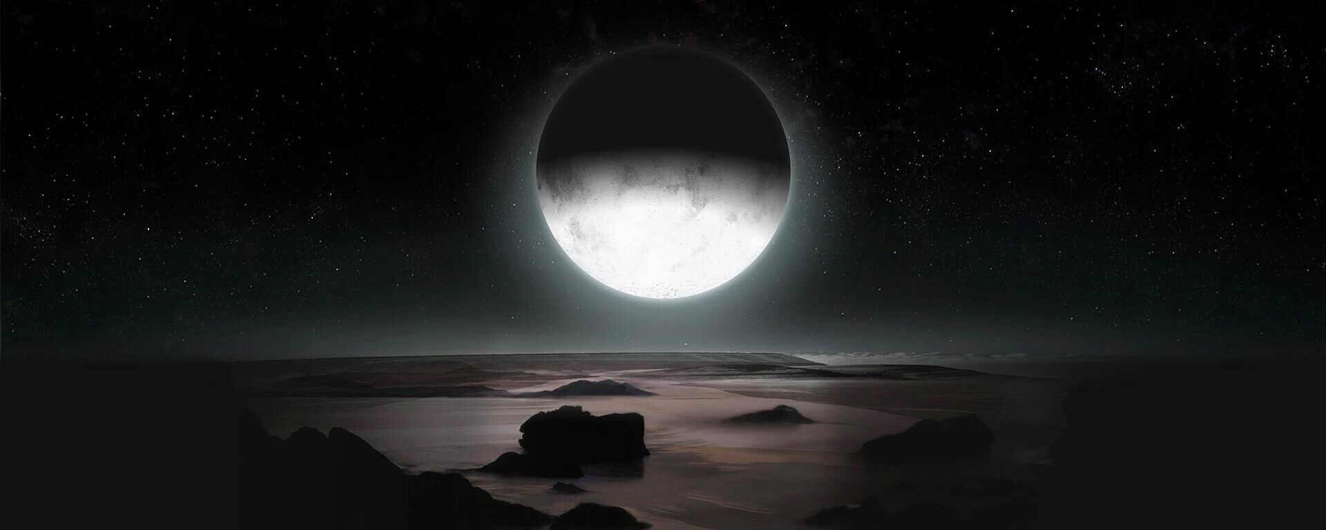 Иллюстрация восхода луны Харон над Плутоном  - Sputnik Србија, 1920, 02.04.2023