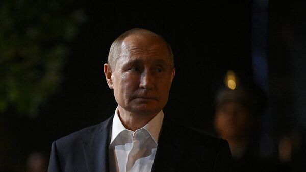 Руски председник Владимир Путин на самиту ШОС у Самарканду - Sputnik Србија
