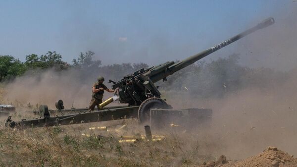 Artiljerijske snage ruske vojske u zoni specijalne vojne operacije u Ukrajini - Sputnik Srbija