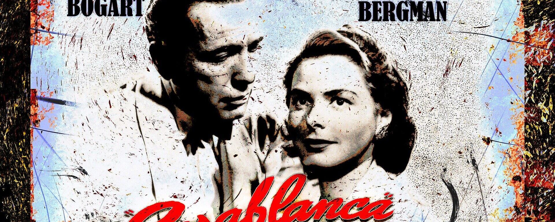 Hemfri Bogart i Ingrid Bergman, ilustracija za film Kazablanka - Sputnik Srbija, 1920, 24.09.2022