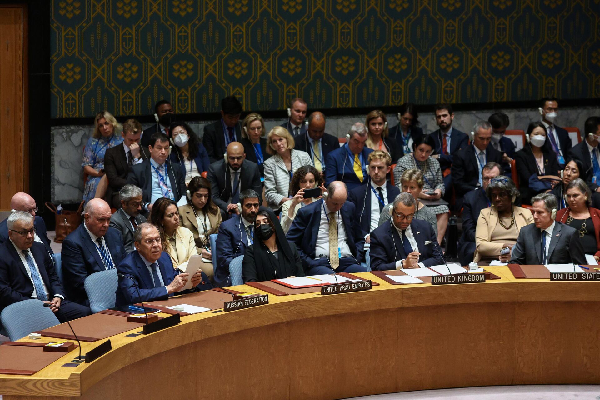 Ministar spoljnih poslova Rusije Sergrej Lavrov na sednici Saveta bezbednosti UN u Njujorku - Sputnik Srbija, 1920, 21.10.2022