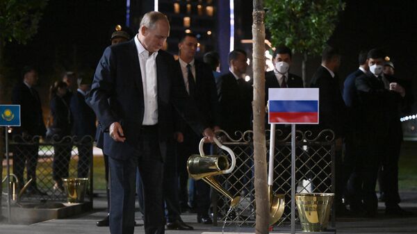 Predsednik Rusije Vladimir Putin na samitu Šangajske organizacije za saradnju (ŠOS) u Samarkandu - Sputnik Srbija